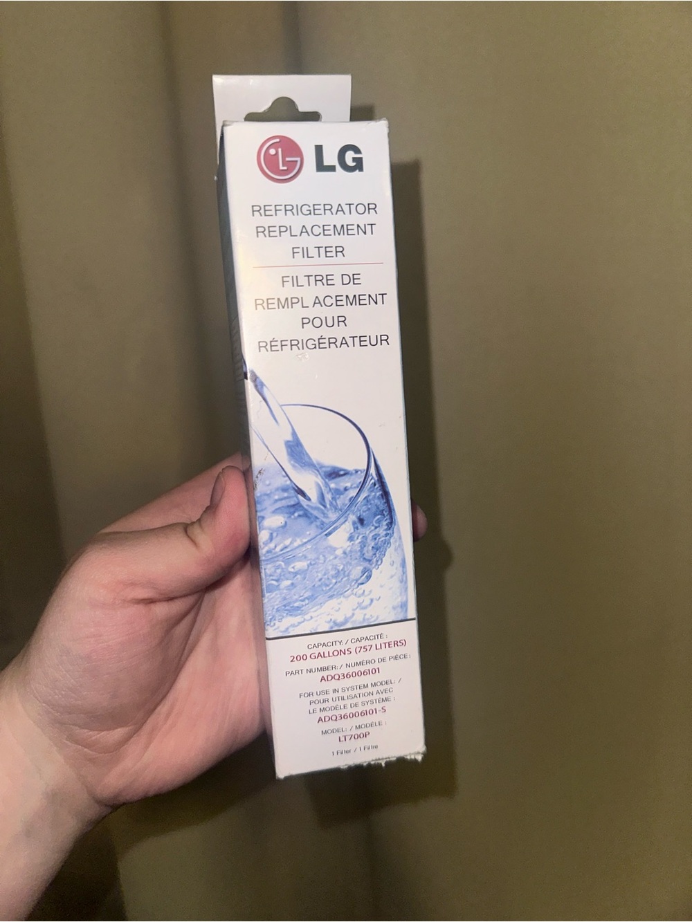 LG LT700P (ADQ36006101) Refrigerator Water Filter NEW